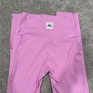 Frankie’s Bikinis Pink Zippy Flare Leggings